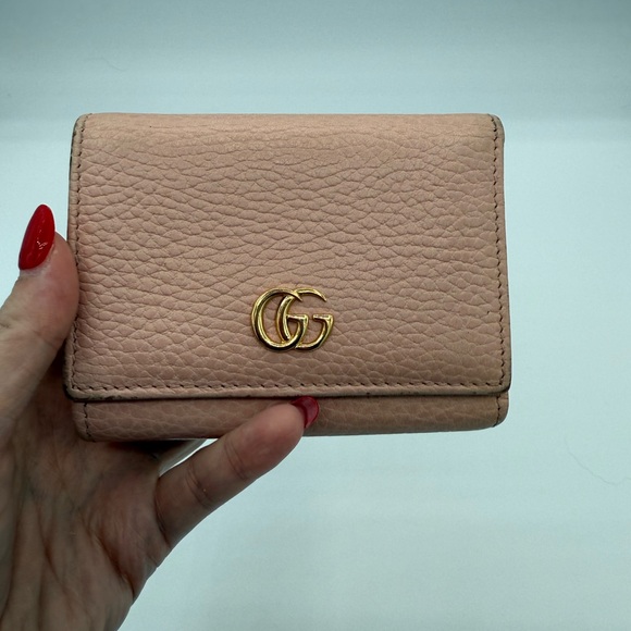 Gucci Marmont Pink Leather Wallet - Picture 1 of 7